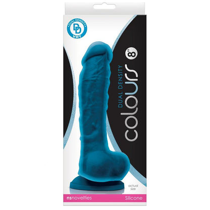 NS Novelties Colours Dual Density 8” Dildo Blue