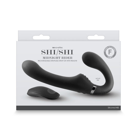 NS Novelties Shi/Shi Midnight Rider Strapless Strap-On with Remote - XOXTOYS