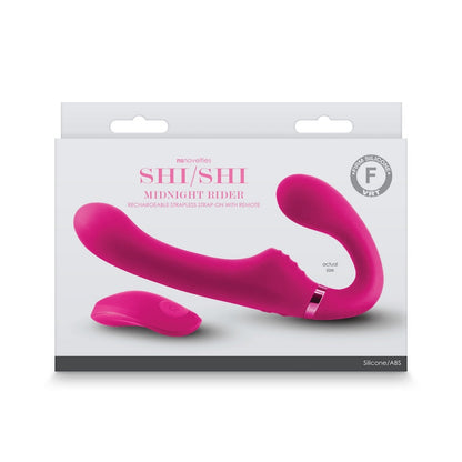 NS Novelties Shi/Shi Midnight Rider Strapless Strap-On with Remote - XOXTOYS