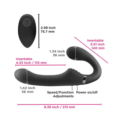NS Novelties Shi/Shi Midnight Rider Strapless Strap-On with Remote