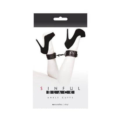 NS Novelties Sinful Ankle Cuffs Black