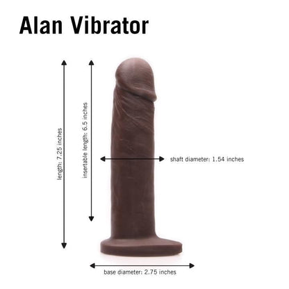 Tantus Alan O2 Dildo Vibrating Kit with Suction Cup