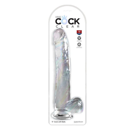 Products King Cock 11" With Balls Clear