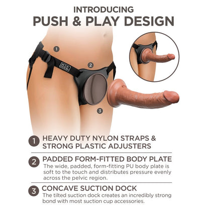 Pipedream King Cock Elite Comfy Silicone Body Dock Kit