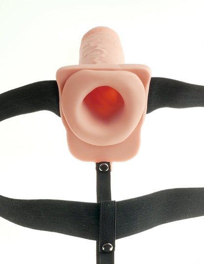 Pipedream Products Fetish Fantasy 7 Hollow Rechargeable Strap-On with Balls