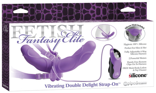 Pipedream Products Fetish Fantasy Elite Vibrating Double Delight Strap-On