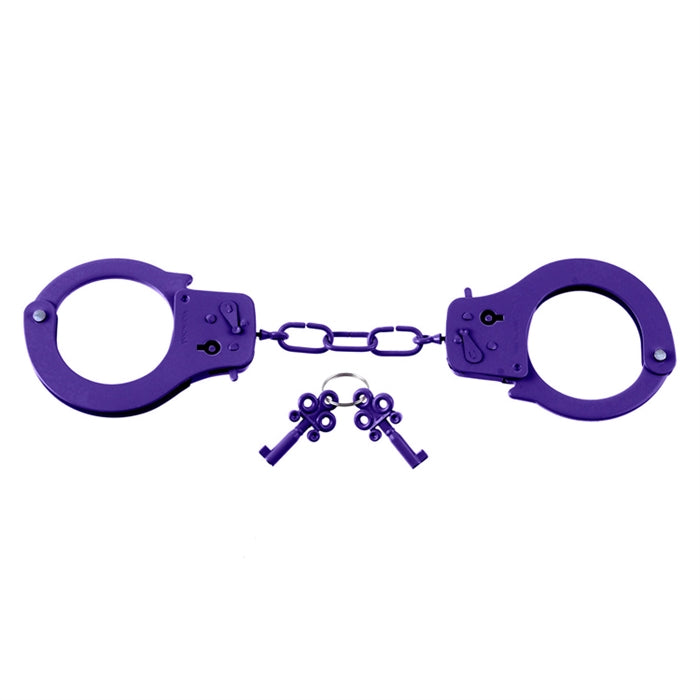 Pipedream Products Fetish Fantasy Purple Metal Handcuffs