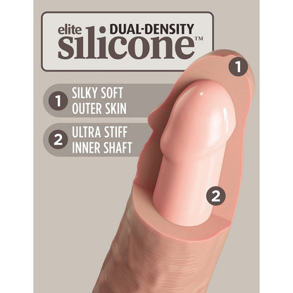 Pipedream Products King Cock Elite 9” Vibrating Silicone Cock Light