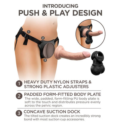 Pipedream Products King Cock Elite Ultimate Vibrating Silicone Body Dock Kit
