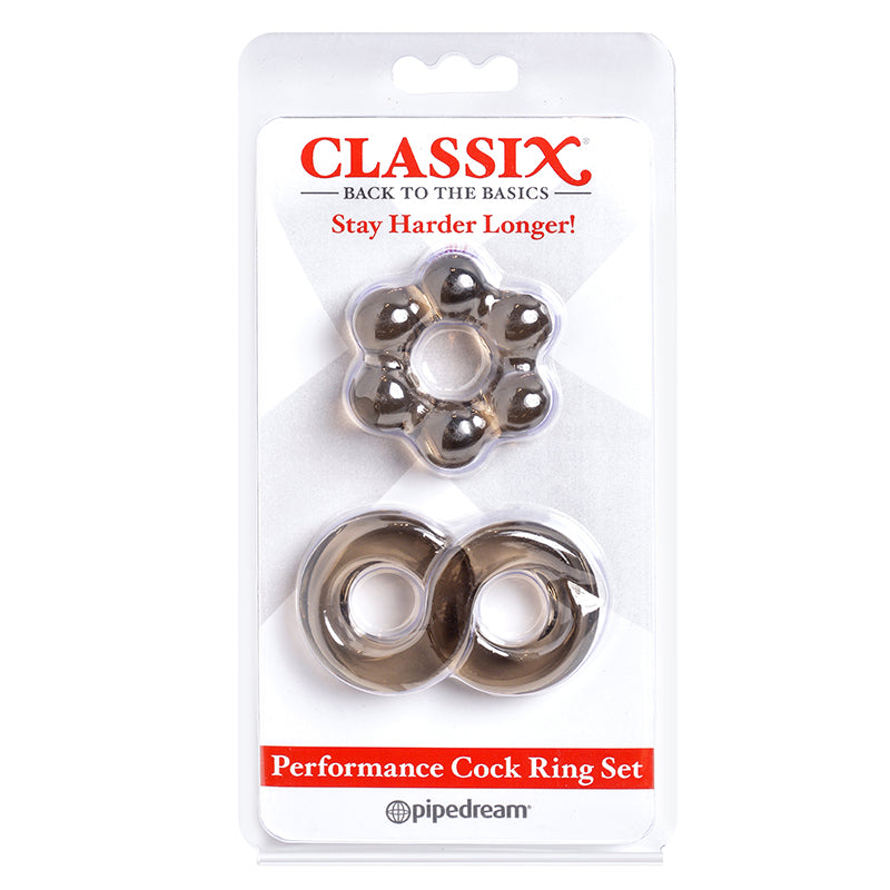 Pipedream Products Performance Cock Ring Set Black