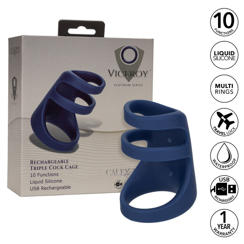 Calexotics Viceroy Rechargeable Triple Cock Ring