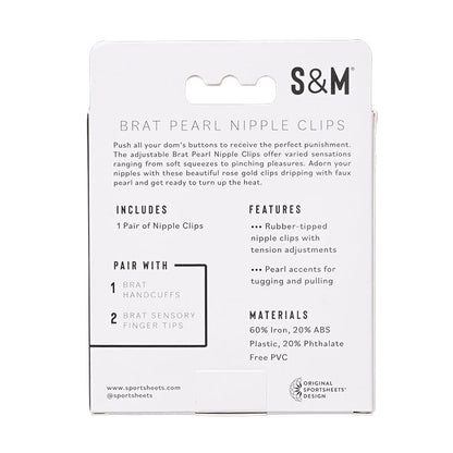 Sportsheets Brat Pearl Nipple Clips