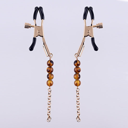 Sportsheets Sincerely Amber Beaded Nipple Clamps