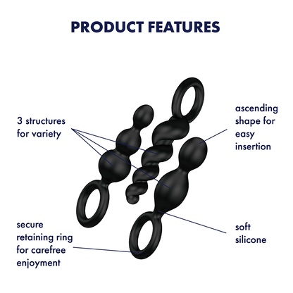 Satisfyer Booty Call Black Plug Set