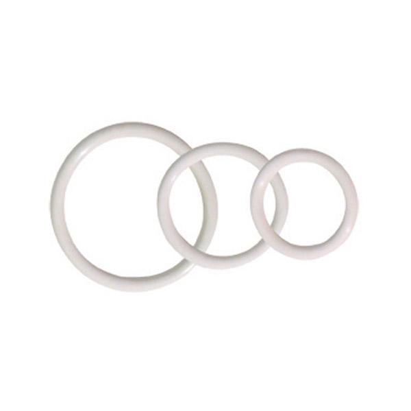 Spartacus Rubber Cock Ring Set Soft White