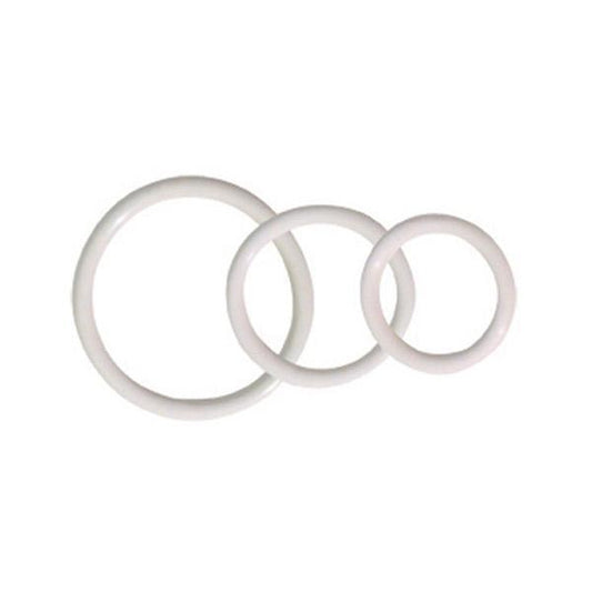 Spartacus Rubber Cock Ring Set Soft White