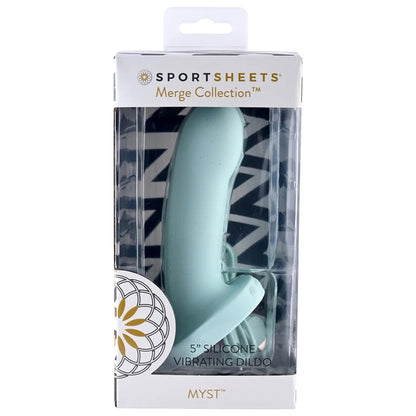 Sportsheets Myst 5” Vibrating Silicone Dildo Sky Blue