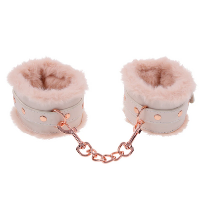 Sportsheets Sex & Mischief Peaches ‘n CreaMe Fur Handcuffs