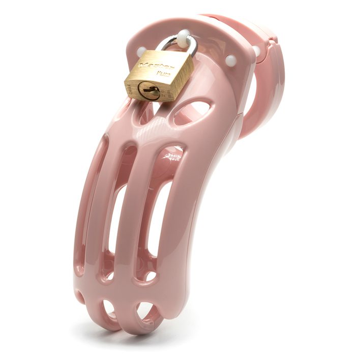 CB-X Chastity The Curve 3 3/4" Cock Cage Pink Kit