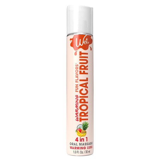 Wet Lubes & Lotions 1oz Wet Fun Flavors 4-in-1 Tropical Fruit Warming Lubricant