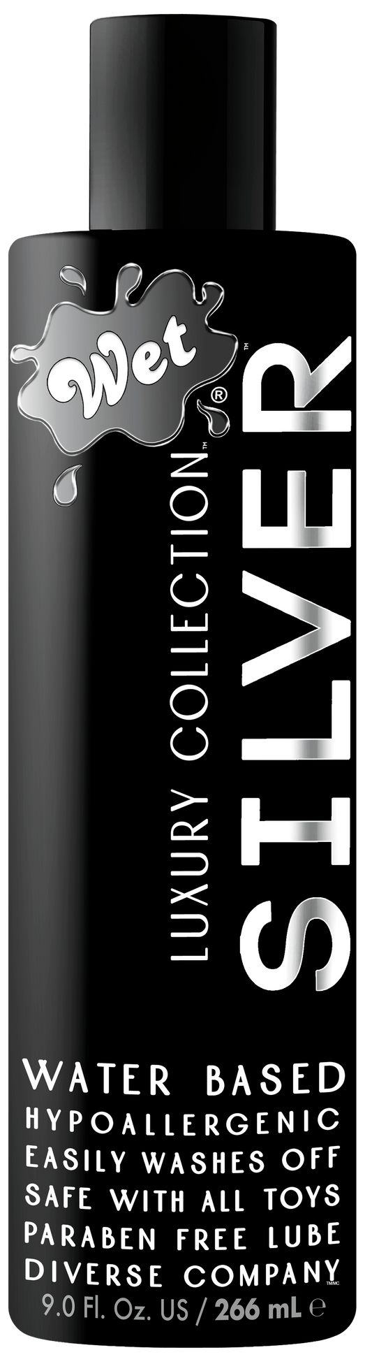 Wet Lubes & Lotions 9oz Wet Silver Water Based Lubricant
