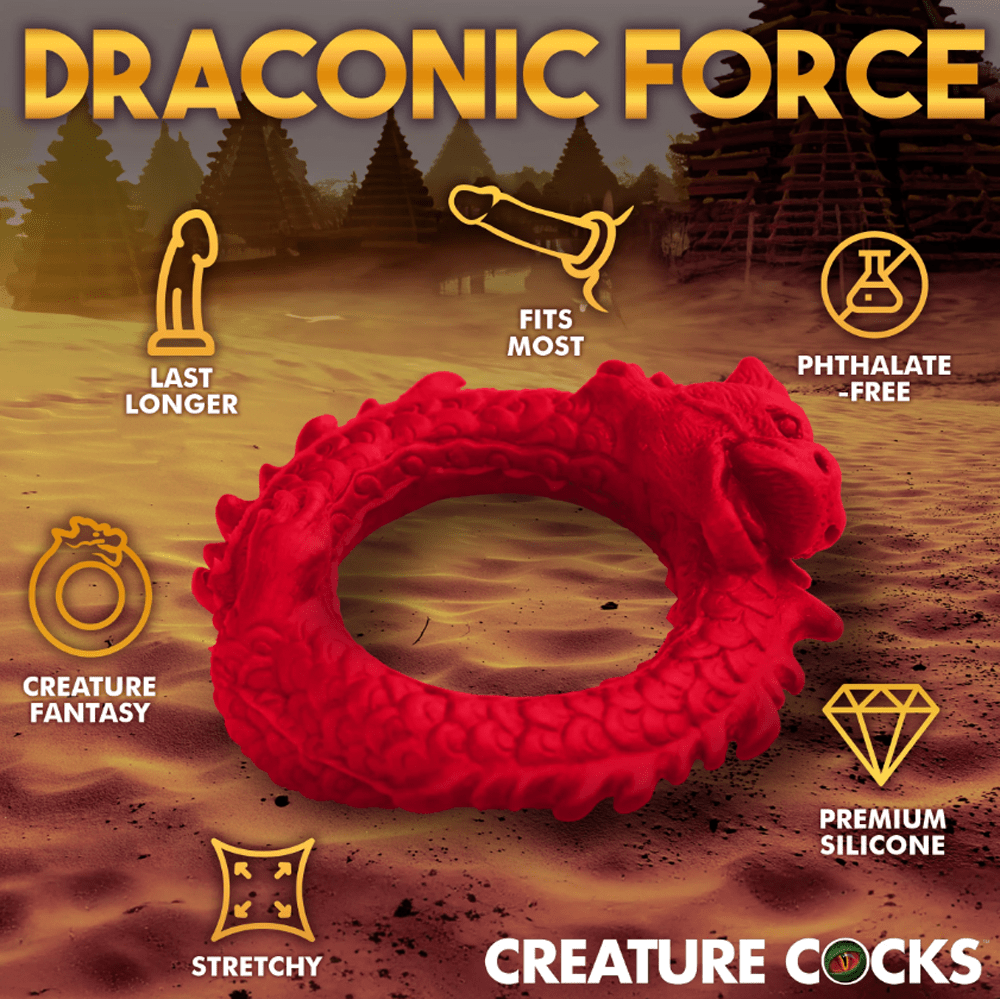 Creature Cocks Rise Of The Dragon Silicone Cock Ring