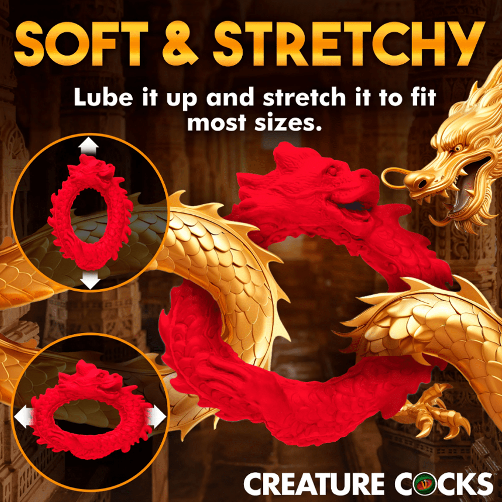 Creature Cocks Rise Of The Dragon Silicone Cock Ring