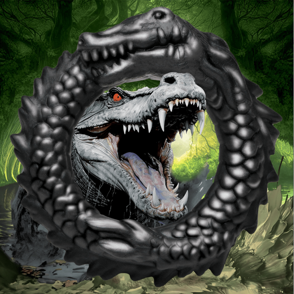 Creature Cocks Black Caiman Silicone Cock Ring