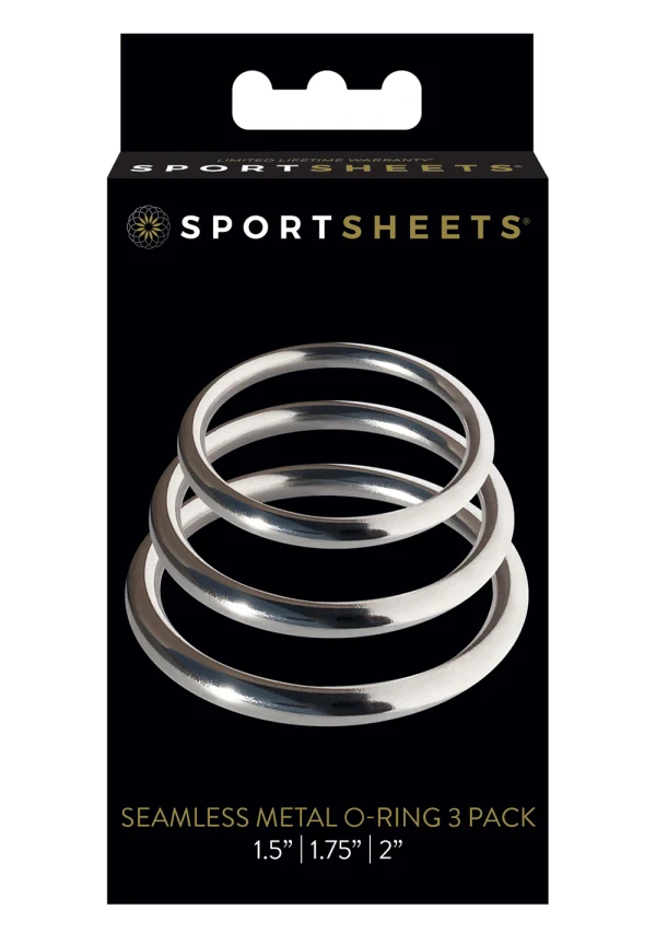 Sportsheets Seamless Metal O-Ring 3 Pack