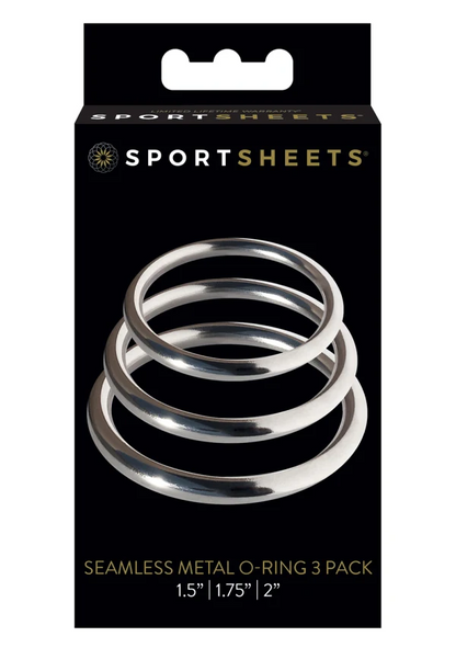 Sportsheets Seamless Metal O-Ring 3 Pack