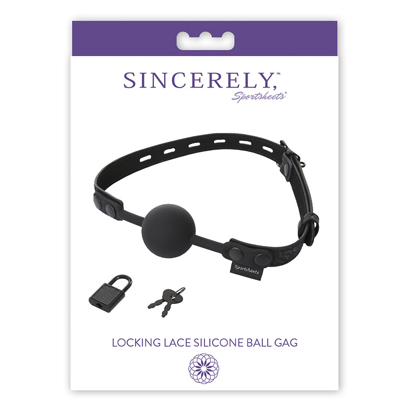 Sportsheets Locking Lace Ball Silicone Gag